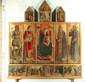 Madonna and Child with saints, polyptych, 1468 (tempera on panel) Madonna and Child with saints, polyptych, 1468 (tempera on panel)