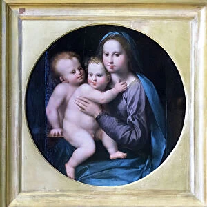 John The Baptist Gallery: Madonna and Child with the Young St John, 1514-15, il Brescianino (oil on panel)