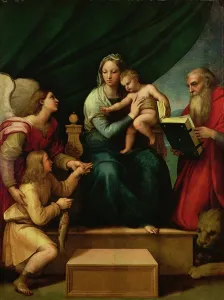The Madonna of the Fish (The Madonna with the Archangel Gabriel and St. Jerome) c The Madonna of the Fish (The Madonna with the Archangel Gabriel and St. Jerome) c