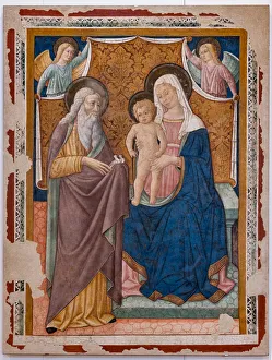 Madonna with Infant Jesus and St. Simeon, second half of the XV century (fresco) Madonna with Infant Jesus and St. Simeon, second half of the XV century (fresco)