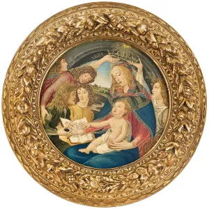 Madonna of the Magnificat, circle of Ricciardo Meacci (b.1856) (w/c & gold on paper) Madonna of the Magnificat, circle of Ricciardo Meacci (b.1856) (w/c & gold on paper)