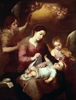 Madonna Wrapping the Christ Child in Swaddling Robes