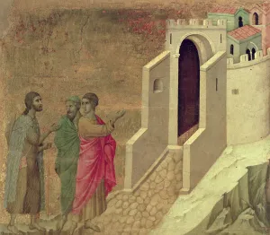 Maesta: Christ Appearing on the Road to Emmaus, 1308-11 Maesta: Christ Appearing on the Road to Emmaus, 1308-11