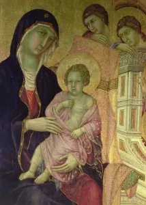 Maesta: Madonna and Child, 1308-11 (detail of 5543) Maesta: Madonna and Child, 1308-11 (detail of 5543)