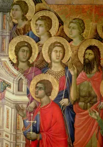 Maesta: Detail of Saints, including St. John the Baptist, 1308-11 Maesta: Detail of Saints, including St. John the Baptist, 1308-11