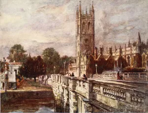 Magdalen Tower and Bridge, 1903 (colour litho) Magdalen Tower and Bridge, 1903 (colour litho)