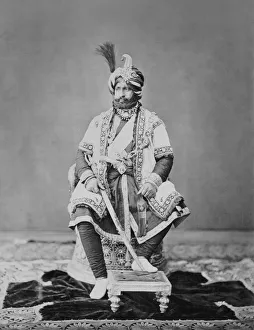 Maharaja of Jammu and Kashmir, 1877 (b/w photo) Maharaja of Jammu and Kashmir, 1877 (b/w photo)