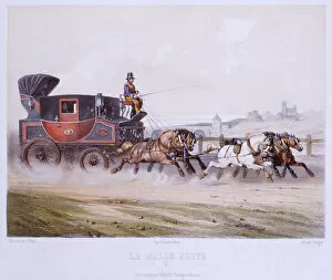 Journeyings Gallery: The Mail Coach (coloured engraving)