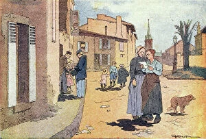 Belltower Gallery: The mailman, in Imagier de l'enfance, c.1900 (engraving)