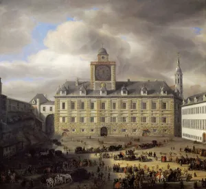 Main square inside the Imperial castle in Vienna - Samuel Dirksz van Hoogstraten Main square inside the Imperial castle in Vienna - Samuel Dirksz van Hoogstraten