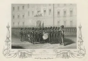 Her Majesty taking leave of the Fusilier Guards (engraving) Her Majesty taking leave of the Fusilier Guards (engraving)