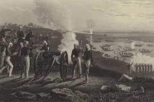 Major Eyre driving the Oudh rebels from Allahabad (engraving) Major Eyre driving the Oudh rebels from Allahabad (engraving)