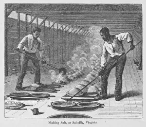 Images Dated 24th February 2011: Making salt at Slatville, Virginia, from The Great South by Edward King