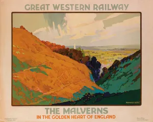 The Malverns, poster advertising the Great Western Railway, 1931 (colour litho) The Malverns, poster advertising the Great Western Railway, 1931 (colour litho)
