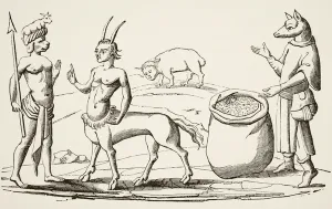 The man-dog, the man-wolf, the man-bull and the man-pig, after miniature is the 14th The man-dog, the man-wolf, the man-bull and the man-pig, after miniature is the 14th