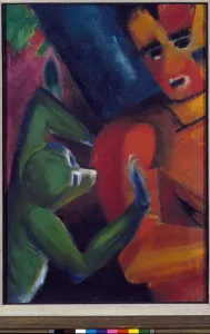 A Man and a Little Monkey (oil on canvas, 1912) A Man and a Little Monkey (oil on canvas, 1912)