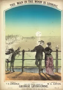 The Man in the Moon is Looking (colour litho) The Man in the Moon is Looking (colour litho)