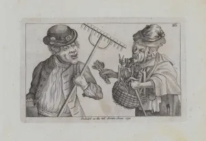 A man with a rake, a woman selling spoons and stirrers (engraving) A man with a rake, a woman selling spoons and stirrers (engraving)