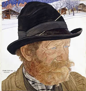Man from Saviese, 1909 (w/c, gouache and pencil on vellum) Man from Saviese, 1909 (w/c, gouache and pencil on vellum)