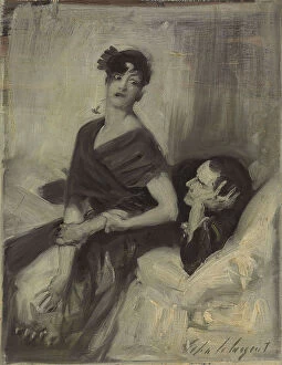Man and Woman on a Bed, c.1880-1882 (oil on board)