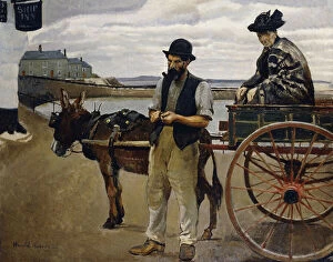 Third Class Gallery: Man with a Woman in a Cart, 1922 (oil on canvas)