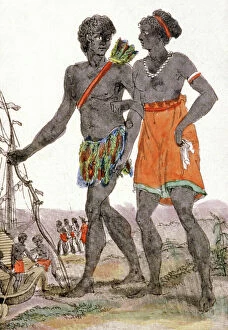Related Images Collection: Man and Woman of Senegal, 1796 (engraving)