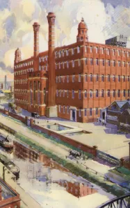 Manchester: Modern Cotton Mill (colour litho) Manchester: Modern Cotton Mill (colour litho)