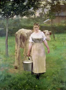 Manda Lametrie, The Farm Maid, 1887 (oil on canvas) Manda Lametrie, The Farm Maid, 1887 (oil on canvas)