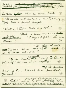Written Gallery: From the manuscript of Oliver Twist by Charles Dickens, showing that Mr