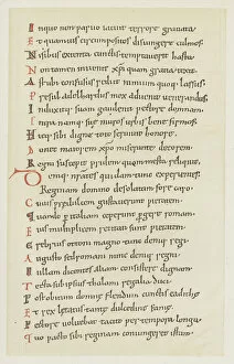 Manuscript written by Hrotswitha of Gandersheim describing the escape of Queen Adelheid, 10th Century (colour litho)