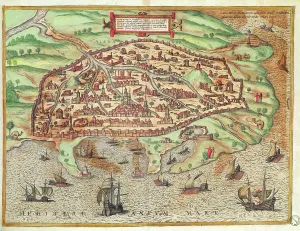 Map of Alexandria from Civitates Orbis Terrarum Coloniae Agrippinae, 1572 Map of Alexandria from Civitates Orbis Terrarum Coloniae Agrippinae, 1572