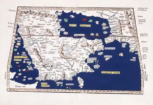 Map of Arabia, the Persian Gulf and the Indian Sea, 1541 (hand-coloured woodcut) Map of Arabia, the Persian Gulf and the Indian Sea, 1541 (hand-coloured woodcut)