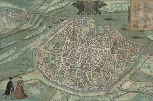 Map of Avignon, from Civitates Orbis Terrarum by Georg Braun (1541-1622 Map of Avignon, from Civitates Orbis Terrarum by Georg Braun (1541-1622