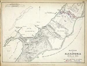 Maps Collection: Map of the Battle of Alexandria, published by William Blackwood and Sons