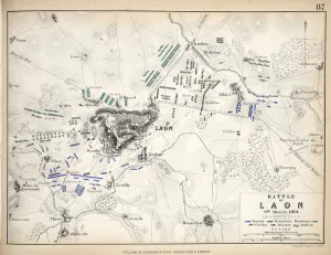 Map of the Battle of Laon, published by William Blackwood and Sons, Edinburgh & London Map of the Battle of Laon, published by William Blackwood and Sons, Edinburgh & London