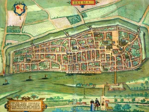 Map of Bremen, from Civitates Orbis Terrarum by Georg Braun (1541-1622 Map of Bremen, from Civitates Orbis Terrarum by Georg Braun (1541-1622