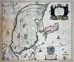 Map of China, By Joan Blaeu (1596-1673), 17th century Map of China, By Joan Blaeu (1596-1673), 17th century