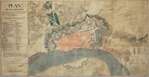 Map of damage caused by the Rhine, Dusseldorf, 1799 (pen & ink on paper) Map of damage caused by the Rhine, Dusseldorf, 1799 (pen & ink on paper)