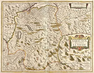Map of the Duche of Savoie (France) (etching, 1671) Map of the Duche of Savoie (France) (etching, 1671)