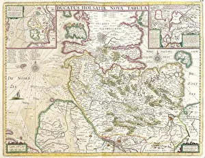 Map of the Duke of Holstein (Germany) (etching, 1671) Map of the Duke of Holstein (Germany) (etching, 1671)