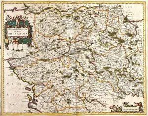 Map of the general government of the Orlean country (France) (etching, 1671) Map of the general government of the Orlean country (France) (etching, 1671)