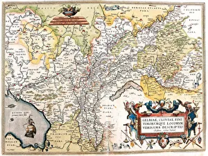 Map of the German Netherlands, 1570 (engraving) Map of the German Netherlands, 1570 (engraving)