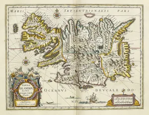 Map of Iceland, from Atlas Maior Sive Cosmographia Blaviana Map of Iceland, from Atlas Maior Sive Cosmographia Blaviana