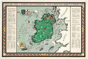 English Text Gallery: A Map of the Irish Free State & Northern Ireland, 1929 (colour litho)