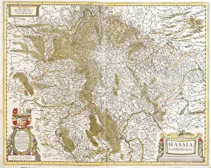 Map of the Landgrave of Hesse (Germany) (etching, 1671) Map of the Landgrave of Hesse (Germany) (etching, 1671)