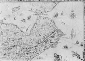 Map of New France dedicated to Colbert by Duchesneau, Intendant, 1681 (engraving) Map of New France dedicated to Colbert by Duchesneau, Intendant, 1681 (engraving)