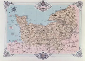 Map of Normandy, from the 1st volume of La Normandie Illustree Map of Normandy, from the 1st volume of La Normandie Illustree
