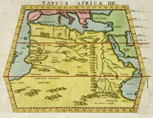 Atlas Mountains Gallery: Map of North Africa, c.1580s (coloured engraving)