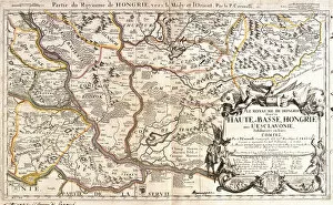 Map of the oriental part of the Kingdom of Hungary (Engraving, 1717)