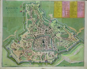 Map of Padua, from Civitates Orbis Terrarum by Georg Braun (1541-1622 Map of Padua, from Civitates Orbis Terrarum by Georg Braun (1541-1622